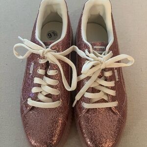 Puma Sparkling Pink Sneakers with White Laces